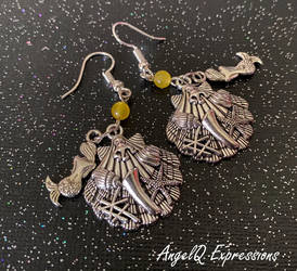 Mermaid Treasures Earrings with Quartzite