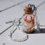 Axolotl in a Bottle Necklace