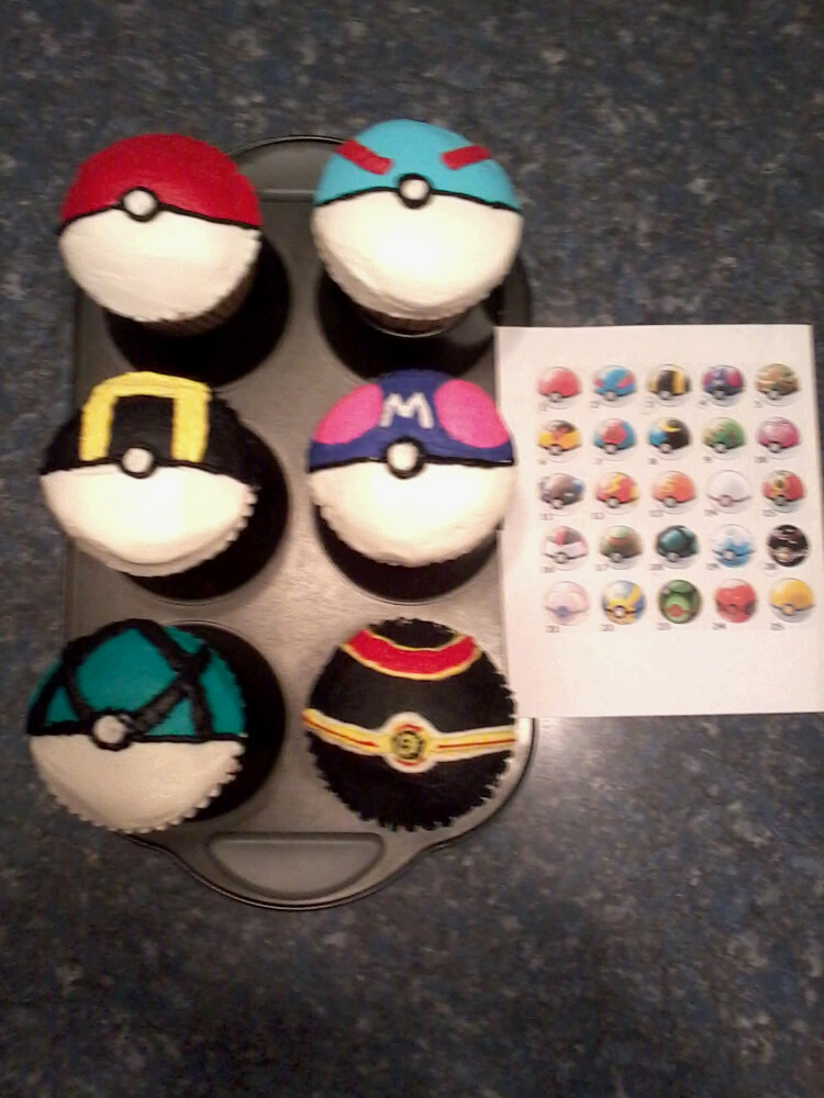 Poke Ball Cupcakes!