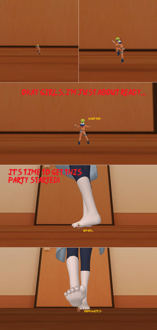 Squashed Foot Squashed onto Moms foot - PART 1 by SithLor on DeviantArt
