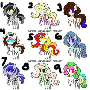 4 points chibi pony adopts