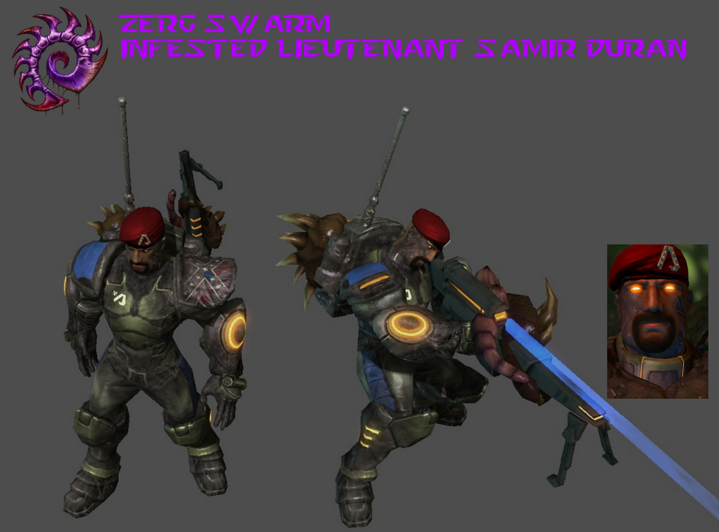 StarCraft 1 - Infested Lieutenant Samir Duran by HammerTheTank on ...