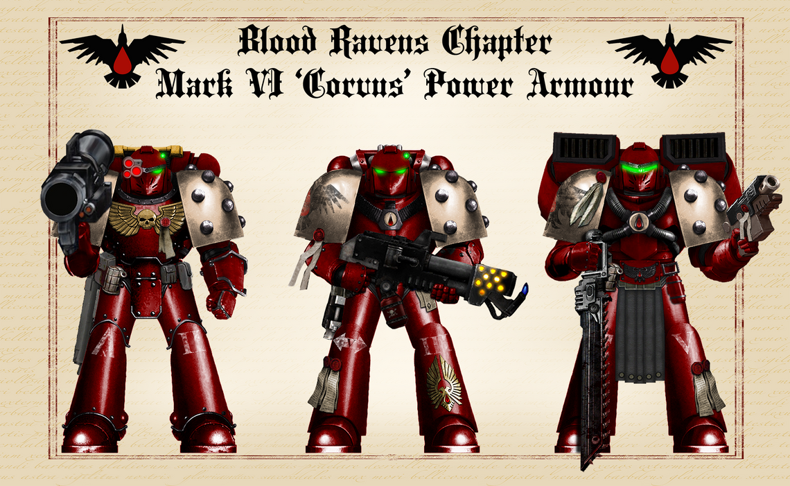 WH40K - Blood Ravens Mk VI 'Corvus' Power Armour by HammerTheTank on ...