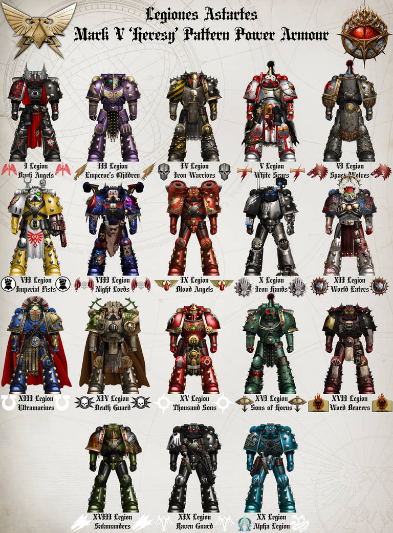 Heresy Pattern WH30K - Legiones Astartes Mk V. 'Heresy' Armour by HammerTheTank on ...