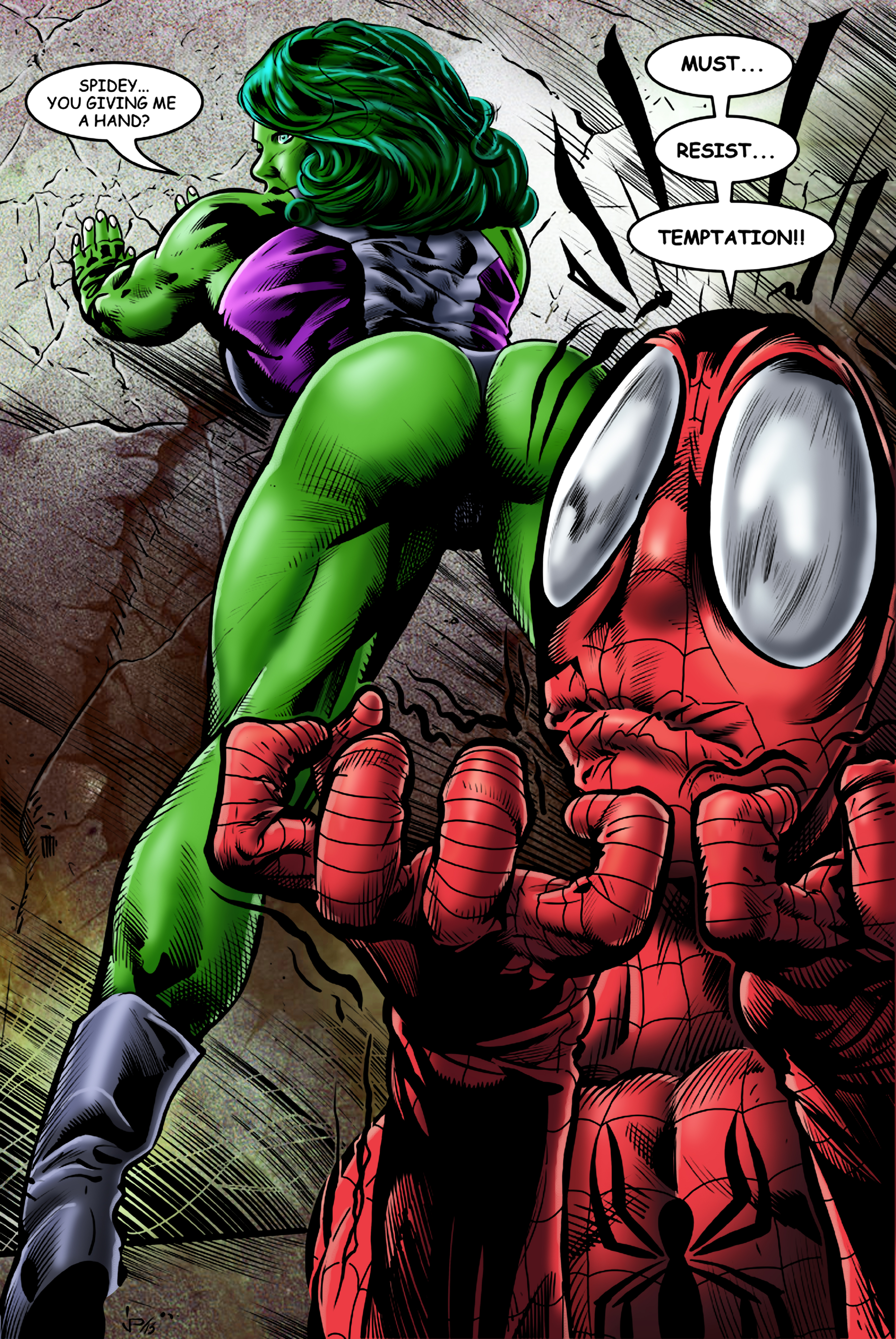 Spidey Tempted By Luispuig (Colored)