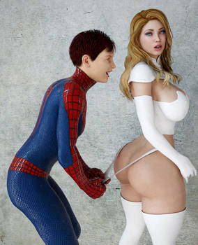 Emma Frost and Spidey: Panty Pirate Parker