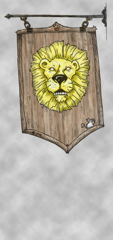 Lion and mouse pub signage II