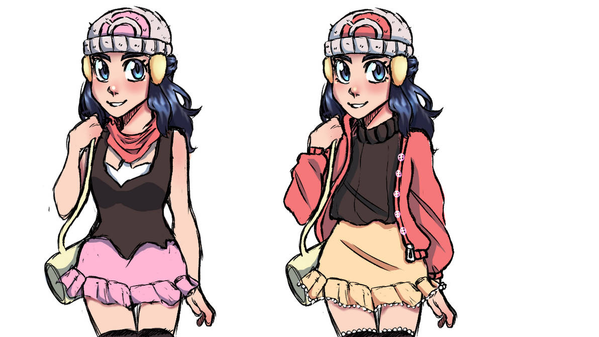 Pokémon BDSP Character REDESIGN - DAWN - By @nemira_art on Itaku