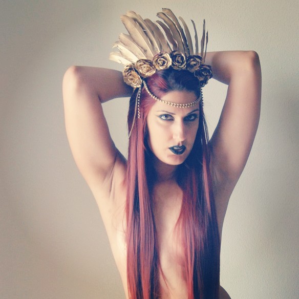 -:Gold Goddess Headpiece:-