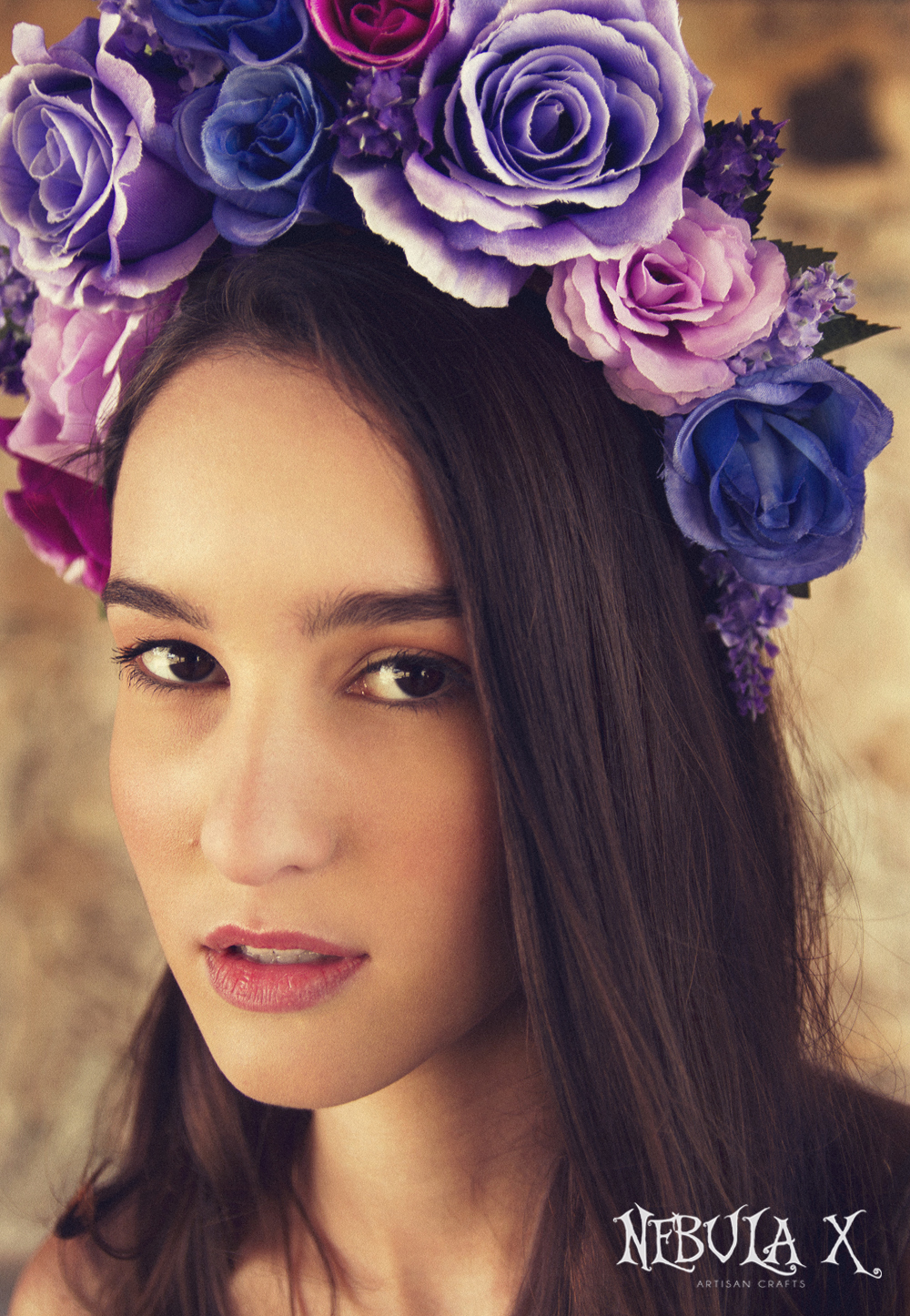 -:Purple Flower Headpiece:-