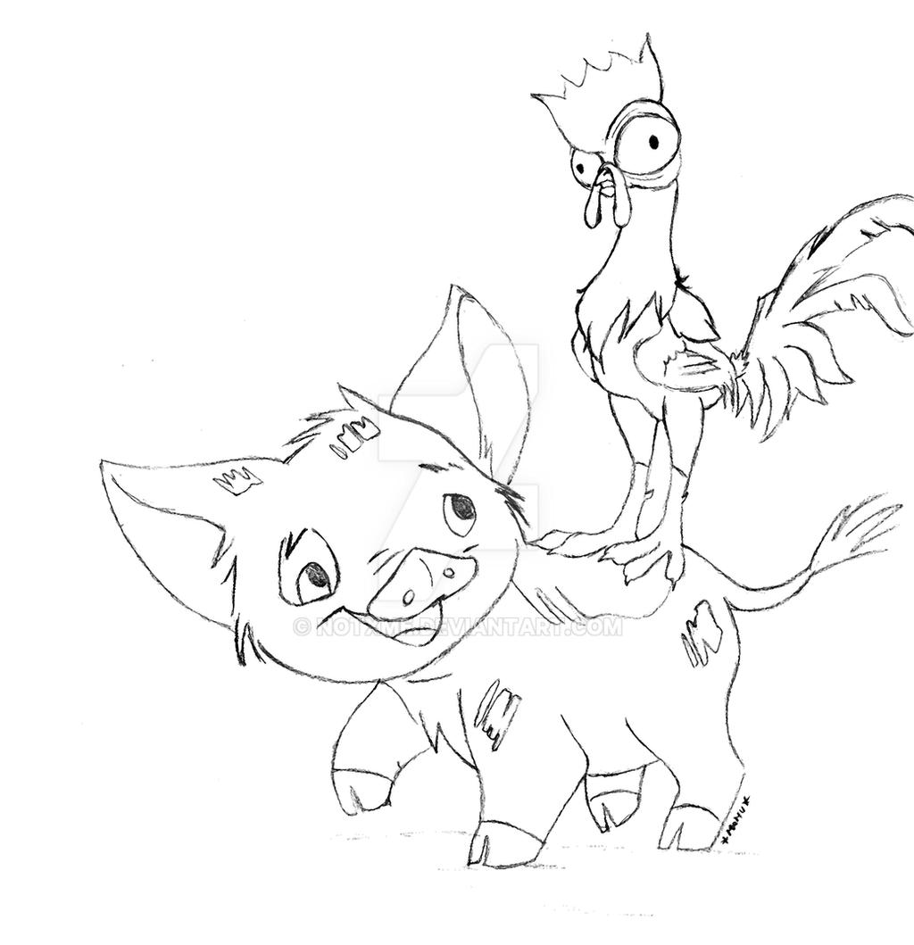 Moana Lineart Pua And Hei Hei By Notxme On Deviantart Moana Lineart Pua And Hei Hei By Notxme On Deviantart