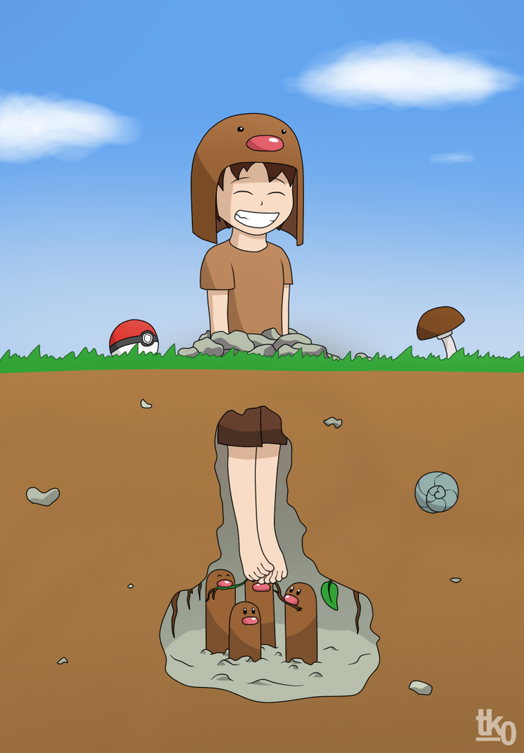 Diglett Fanart Poketickle #3: Diglett by tk0-Art on DeviantArt