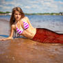 Mermaid Alina at the beach