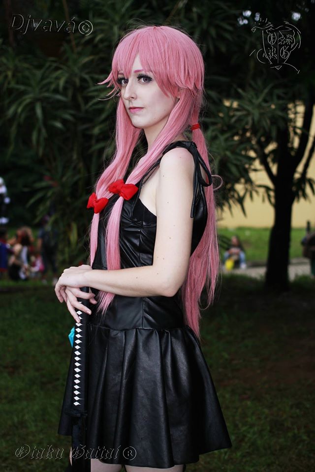 yuno gasai black dress Anime Future Diary Leahter Cosplay Costume Cosplay Clans Gasai Yuno - Black Dress