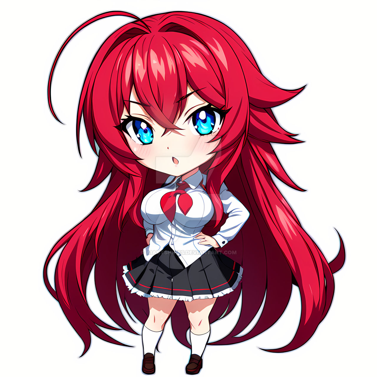 Rias Gremory chibi by AiArtShines on DeviantArt