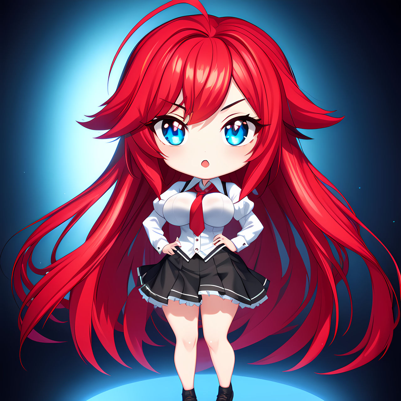 Rias Gremory chibi by AiArtShines on DeviantArt