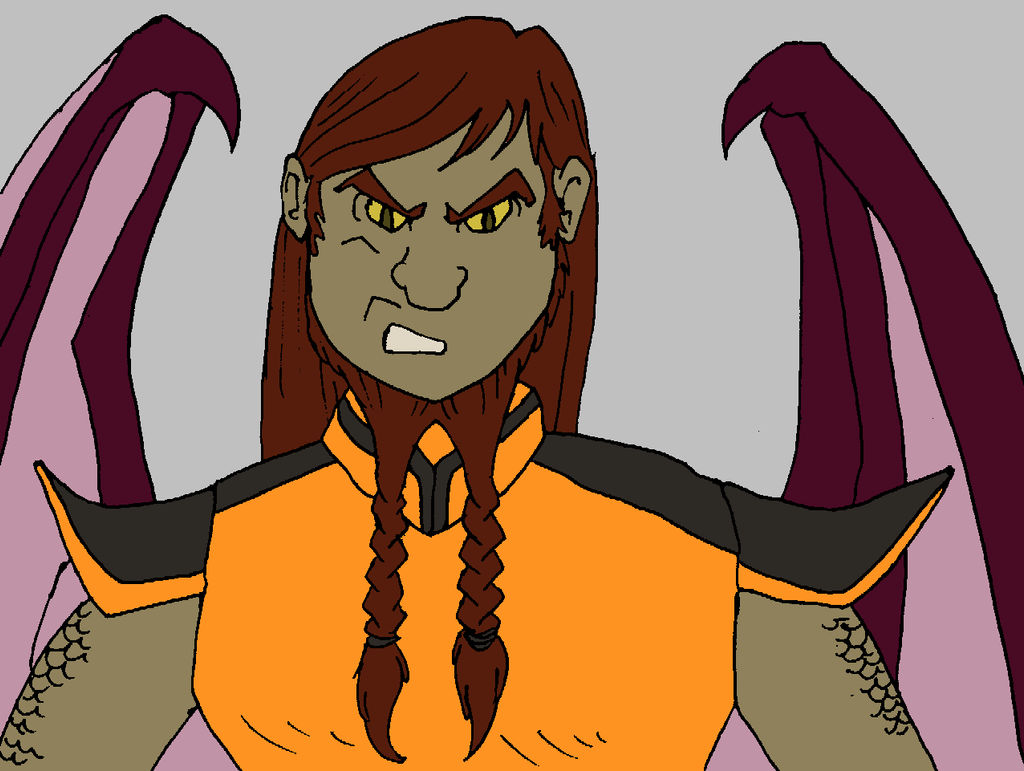 Red dragon disciple, dwarf female by Sanchimaru on DeviantArt