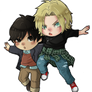 Ash Lynx and Eiji Okumura