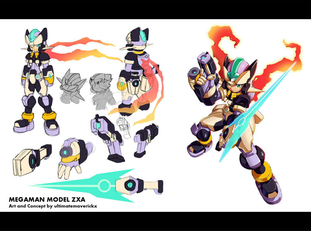 Megaman Zxu Concept Biometal Model Zxa By Ultimatemaverickx On Deviantart
