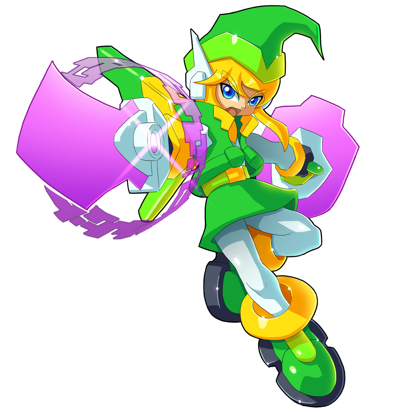 Commission: Link and Model H Fusion by ultimatemaverickx on DeviantArt