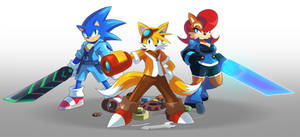 Sonic, Tails and Sally Design by Kenshin3107