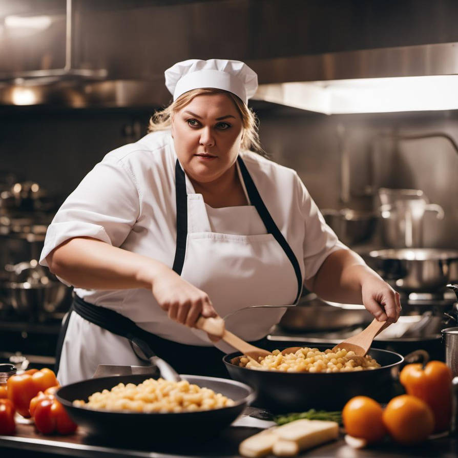 Fat Woman Chef by apronia on DeviantArt