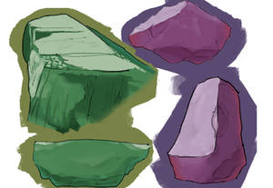 Painting light on boulders