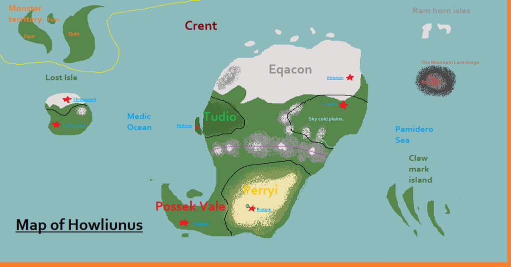 Howly Map Map of Howliunus by IzzyHasDeviant on DeviantArt