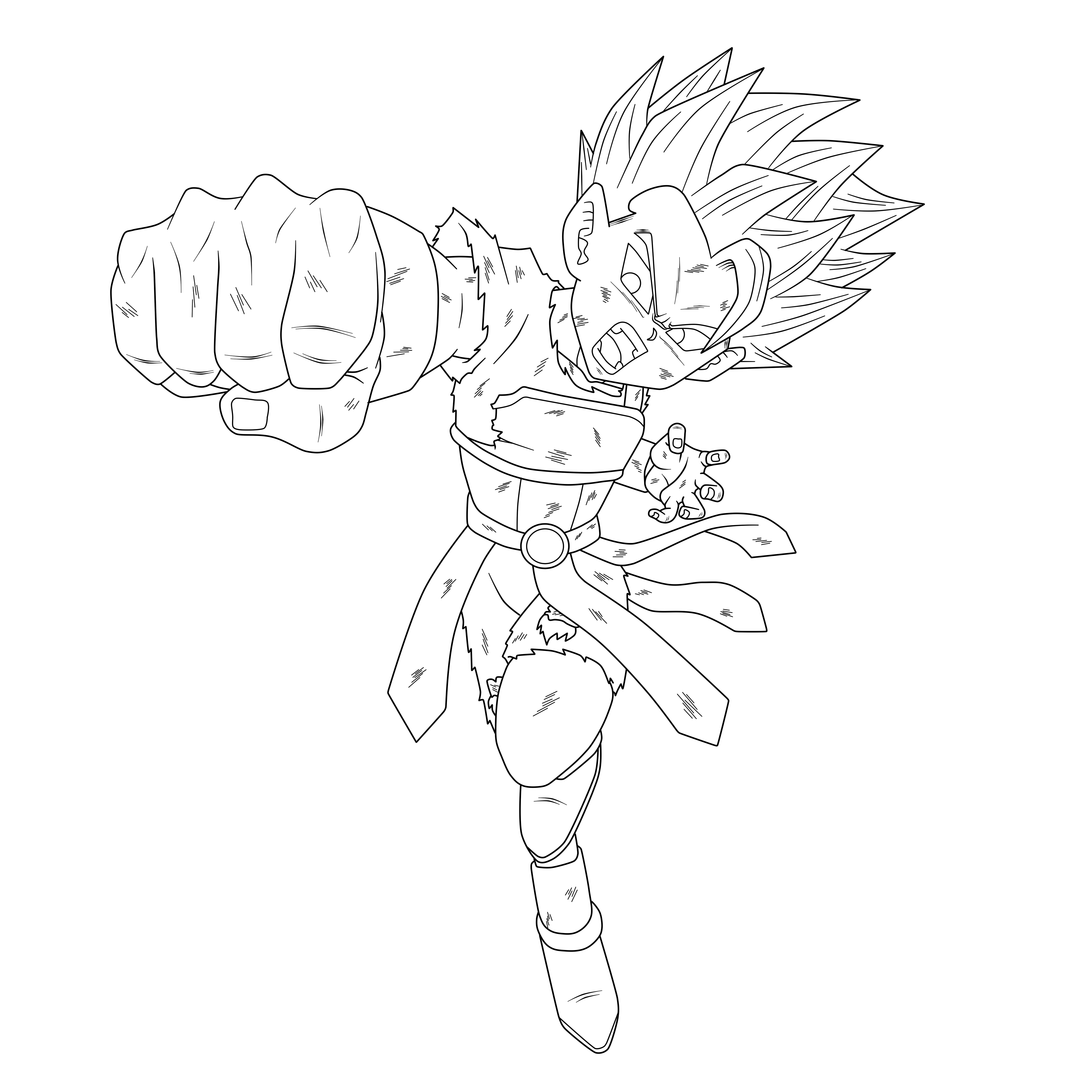 Lineart - Gogeta SSJ4 by el-maky-z on DeviantArt