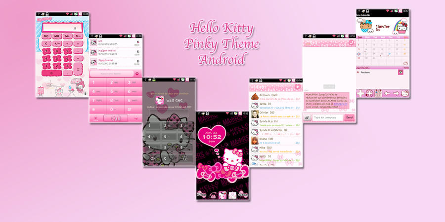 Hello Kitty pinky Theme Android by LadyPinkilicious