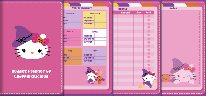 Hello Kitty Digital Budget Planner PDF