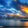 West-Palm-Beach-Marina-and-Skyline-at-Sunset