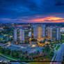 Sunset-Aerial-Landmark-Condo-Palm-Beach-Gardens-Fl