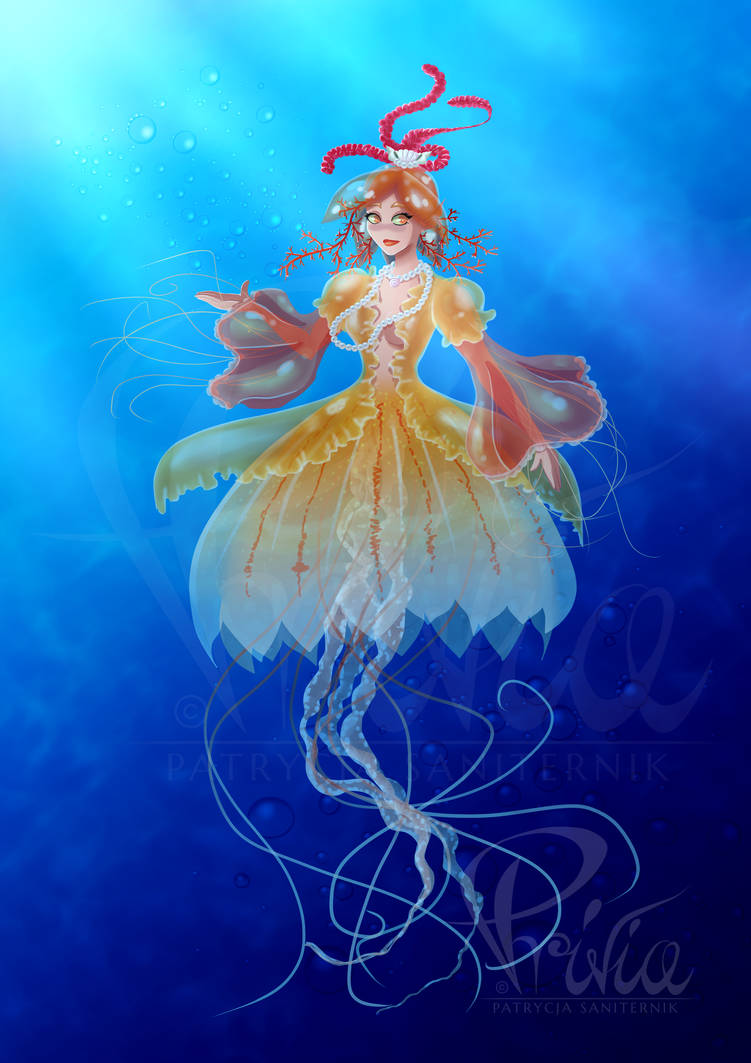 Lady Jellyfish by FluffyPrivia on DeviantArt