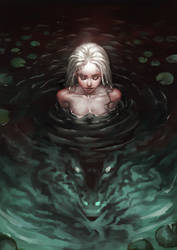 Girl in Pond