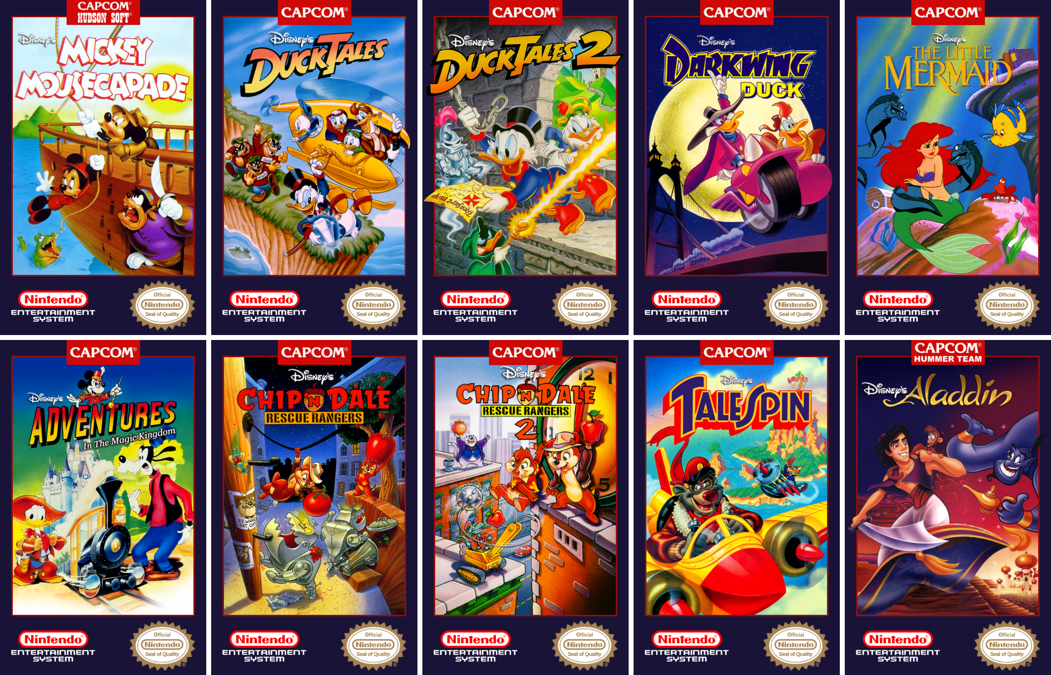 CAPCOM disney NES