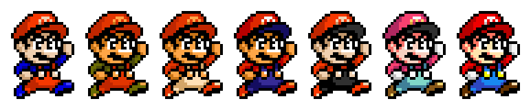 Mario classic COLORS x4 by PREDATOR-ASSASSIN on DeviantArt