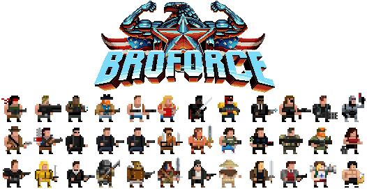 Broforce Character Names BROFORCE CHARACTERS by PREDATOR-ASSASSIN on DeviantArt
