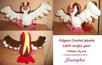 Pidgeot crochet plushie by Sasophie