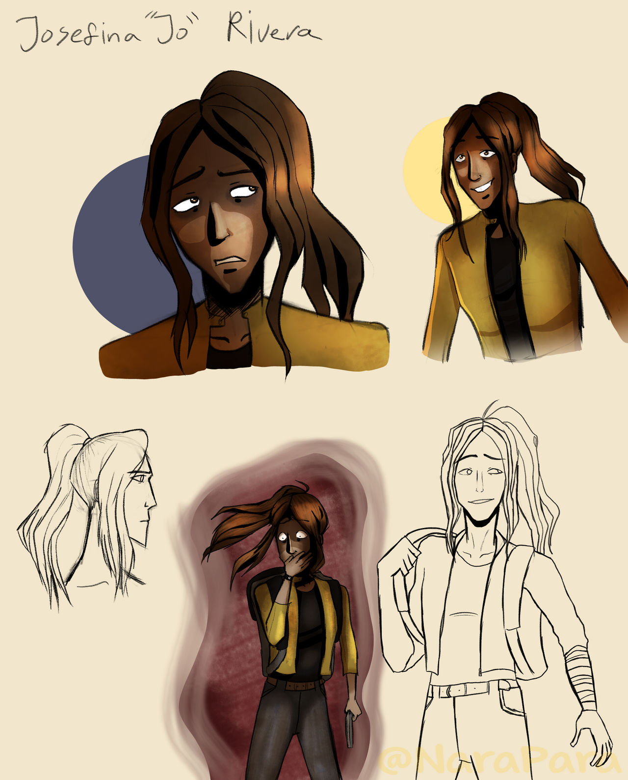 Josephina Revera Josefina Rivera (zombie apocalypse OC sketches) by NaraPara on DeviantArt