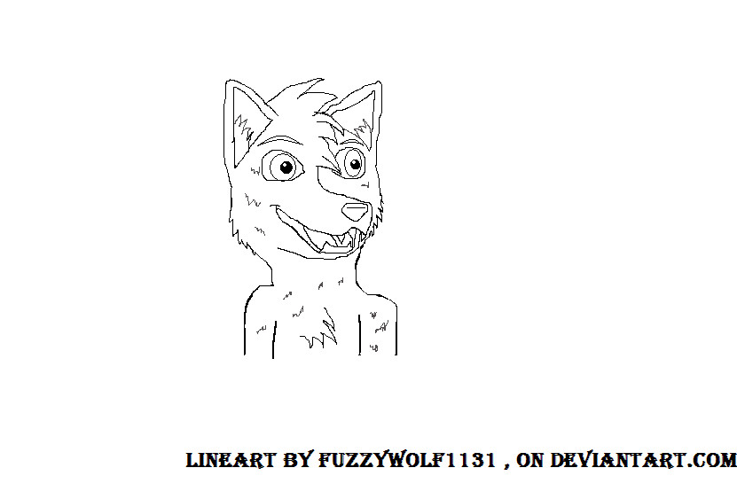 Male Furry Wolf lineart by FuzzyWolf1131 on DeviantArt
