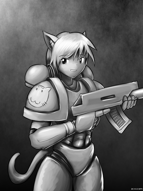 Catgirl Marine Corps