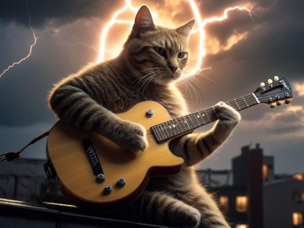 Gato Con Guitarra by juanma84 on DeviantArt