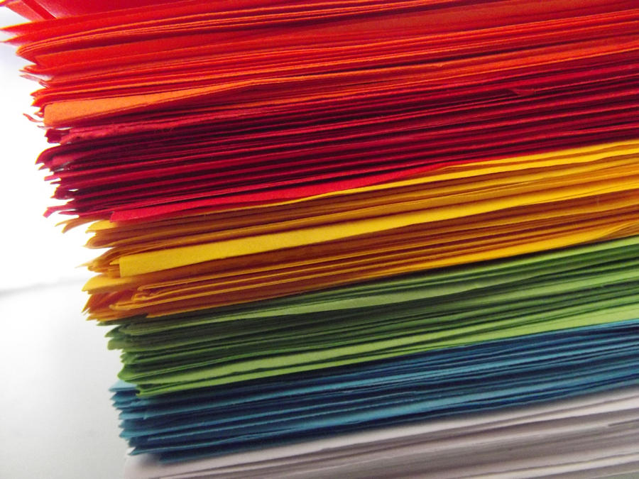 Coloured paper.