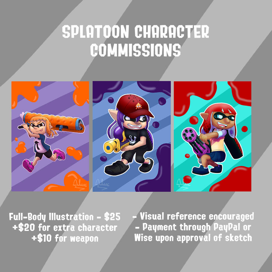 Splatoon Commission Sheet