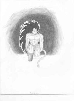 Raditz kneeling to orders