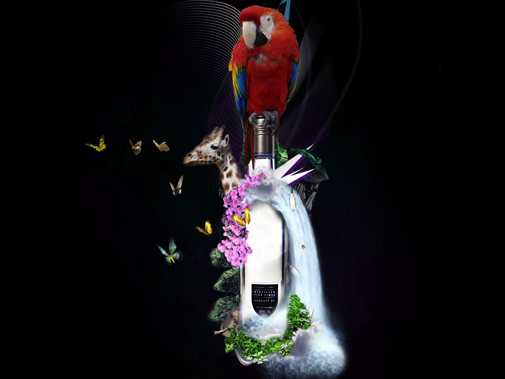 Parrot on a Bottle