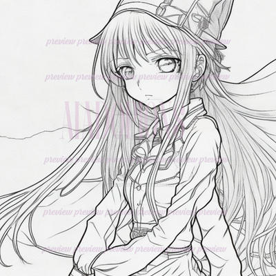 Free coloring page anime art by VentulArt on DeviantArt