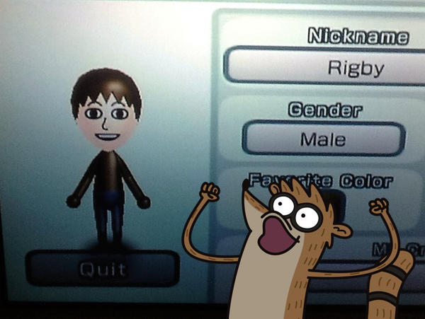 I Also Made Rigby's Mii! ^^ by richardchibbard on DeviantArt