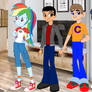 2 Richards with Rainbow Dash and Sci-Twi